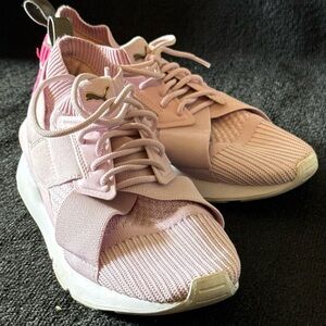 Puma Muse EvoKnit Women’s Size 9 Pink Knit Sneakers Slip-On Athletic Shoes 9/10